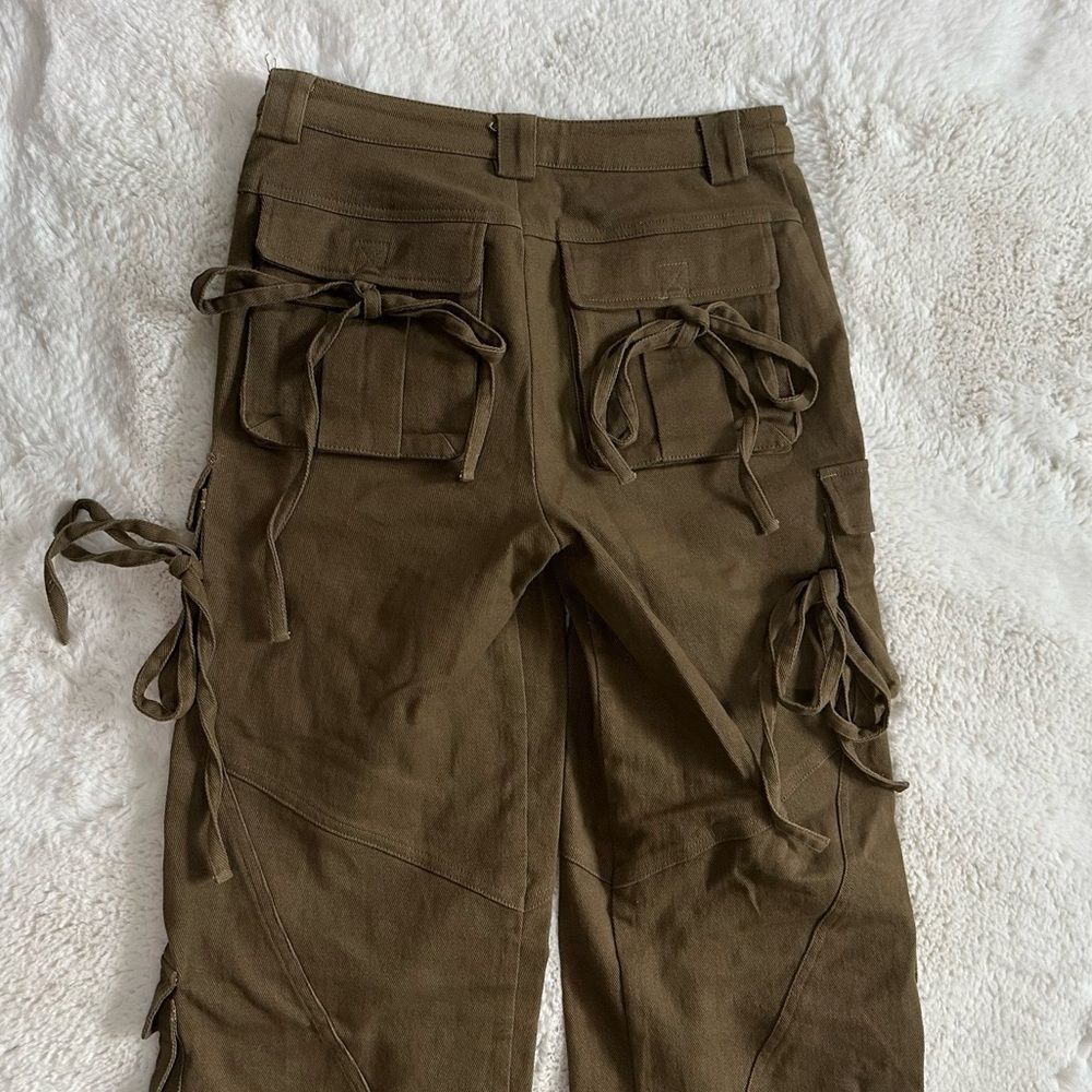 I.AM.GIA I am Gia baggy arm green cargo pants with Bow detail - Picture 13 of 16